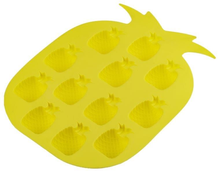 Foremka elastyczna FRUITS ANANAS do kostek lodu na 12 kostek lodu ananas żółty zdjęcie 1