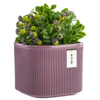 Doniczka osłonka ceramiczna Różowa 14,5 cm H13,5 cm Połysk Nowoczesna