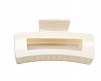 Spinka klamra plastikowa prostokątna biały kremowy 11cm