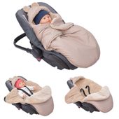 ŚPIWOREK OTULACZ FOTELIK WÓZEK MYSZKA ORTALION BEŻ MINKY LATTE