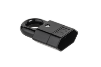 URZ3016 Gniazdo plaskie z uchwytem czarne GP2C-2