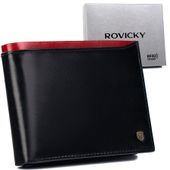 portfel męski n992-rvt black+red