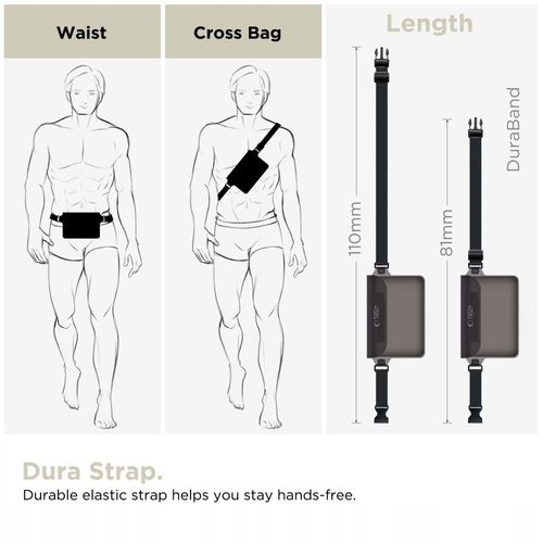 TECH-PROTECT UWP10 UNIVERSAL WATERPROOF POUCH 10 INCH BLACK/CLEAR na Arena.pl