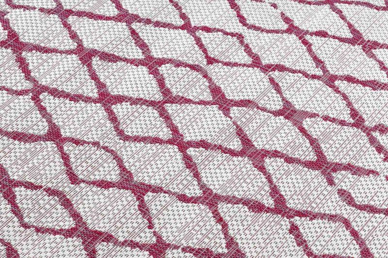 RUG/LU/VINEA/GRID/CREAM+PINK/80x150 zdjęcie 3