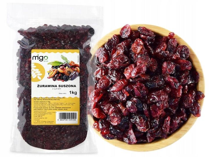 ŻURAWINA SUSZONA BEZ KONSERWANTÓW 1Kg zdjęcie 1