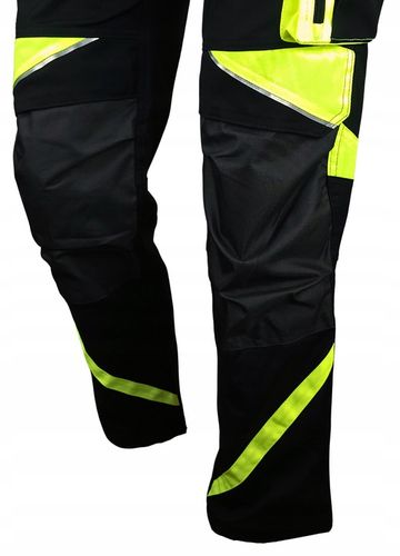 Spodnie ROBOCZE męskie BHP mocne ELASTYCZNE stretch spandex ODBLASKOWE NEON na Arena.pl