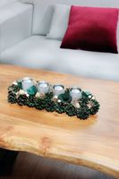 STROIK ADWENTOWY BOŻE NARODZENIE ZIELONY ŚWIECE 44 x 15 x 9 CM MAGICHOME