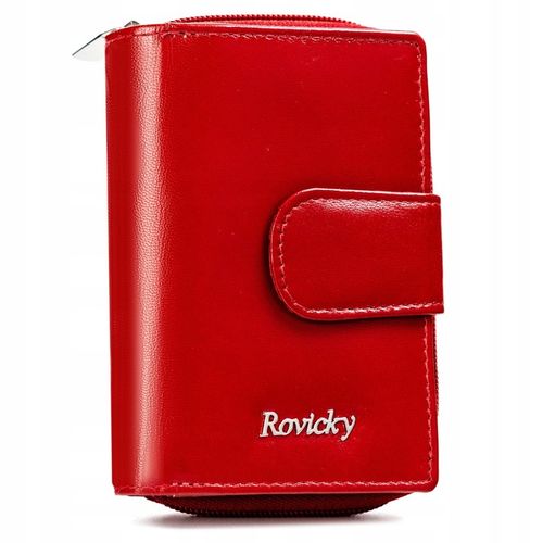 Portfel damski STOP RFID z mocnej skóry naturalnej mały pojemny ROVICKY na Arena.pl