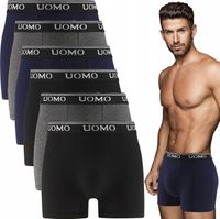 Bokserki Męskie 100% Bawełniane Majtki 6PAK Wygodne zestaw Mix kolor UOMO