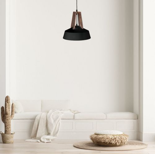 Lampa wisząca 1xE27 TRIX BLACK/BROWN na Arena.pl