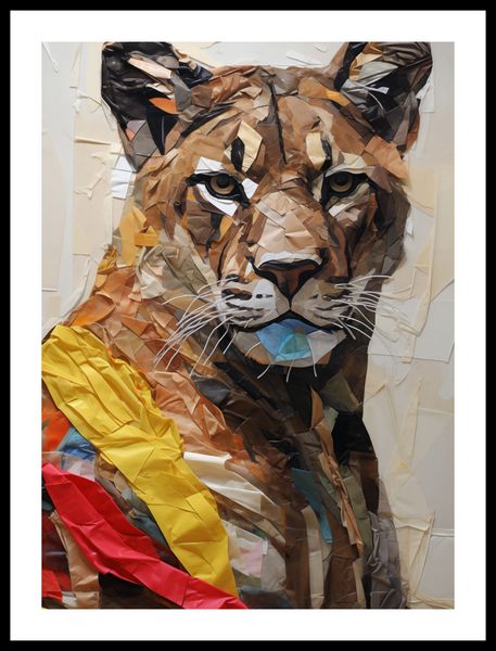 Plakat 40x55cm Papierowy Tygrys zdjęcie 3