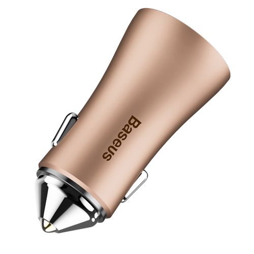 Ładowarka Samochodowa 2xUSB Baseus FastCharge 2.4A brązowy na Arena.pl