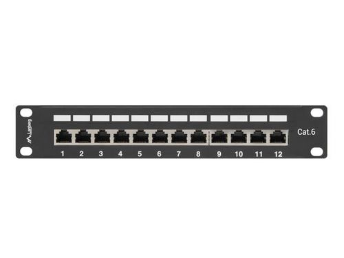 PATCHPANEL DO SZAFY RACK RJ45 12 PORTÓW 1U 10" CALI KAT.6 FTP LANBERG na Arena.pl