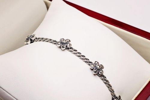 bransoletka ﻿srebro ﻿i markazyty na Arena.pl