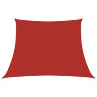 Żagiel przeciwsłoneczny, 160 g/m², czerwony, 3/4x2 m, HDPE
