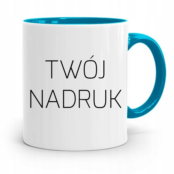 Kubek Błękitny Śmieszny Zabawny Kozacko Prezent Z Nadrukiem Ze Zdjęciem zdjęcie 5