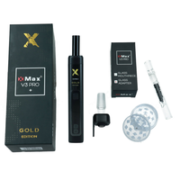 zestaw - waporyzator x-max v3 pro+ gold edition + adapter do bonga +