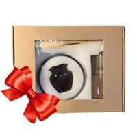 Matcha zestaw do parzenia herbaty w kolorze czarnym prezentowy startowy miotełka miseczka łyżeczka