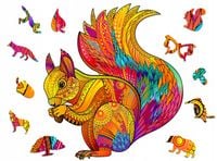 Puzzle Drewniane Premium 3D Układanka dla dorosłych Wiewiórka XL Zwierzęta