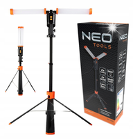 Lampa podwójna robocza warsztatowa halogen 360 stopni 2x4300lm LED statyw