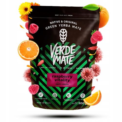 Yerba Verde Mate Green Raspberry Vitality 0,5kg na Arena.pl