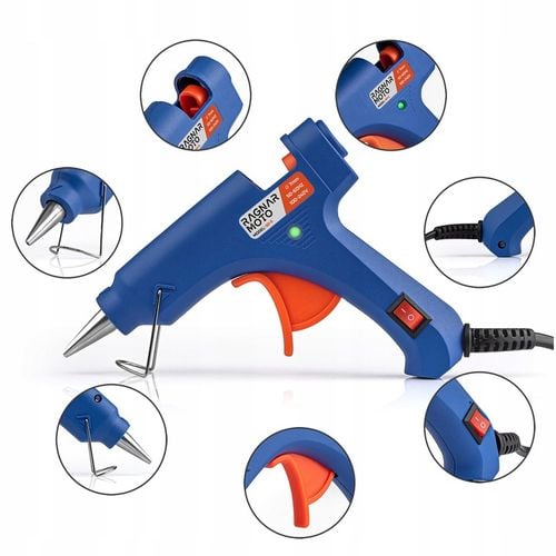 PISTOLET DO KLEJU NA GORĄCO DO KLEJENIA KLEJARKA 7mm +62 WKŁADY KLEJU na Arena.pl