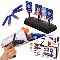 PISTOLET WYRZUTNIA NA STRZAŁKI PIANKOWE EVA+ STRZELNICA INTERAKTYWNA TARCZA