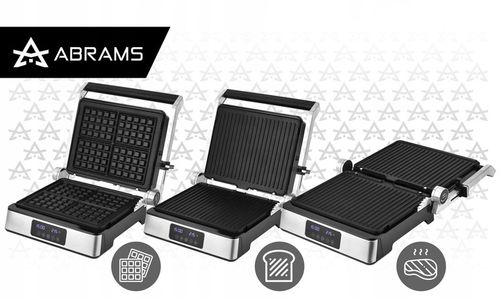 GRILL GOFROWNICA OPIEKACZ ELEKTRYCZNY 2200W REGULACJA CZASU I TEMP na Arena.pl