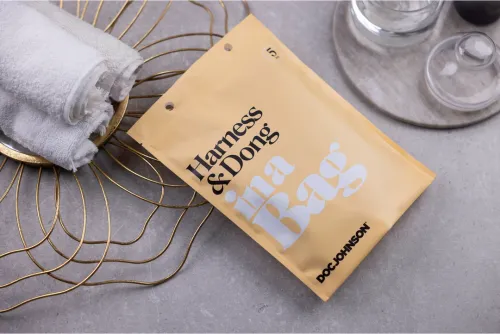 doc johnson harness black - uprząż z silikonowym elementem 18 cm na Arena.pl