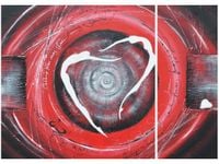 OBRAZ LOVERS DANCING TANIEC KOCHANKÓW ABSTRAKCJA CZERWIENI