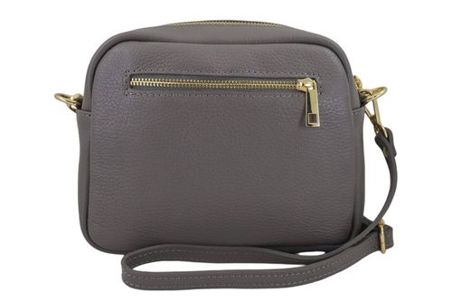 Torebka skórzana na ramię pikowana - Szara na Arena.pl