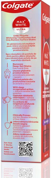 COLGATE MAX WHITE ULTRA MULTIPROTECT PASTA DO ZĘBÓW WYBIELAJĄCA 50 ML zdjęcie 4