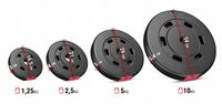 Zestaw obciążeń bitumicznych 30 kg Hopsport krążek talerz 31mm do sztangi