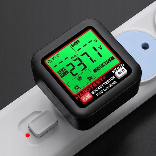 HABOTEST HT97D TESTER NAPIĘCIA GNIAZDEK SIECIOWYCH ELEKTRYCZNYCH DUŻY LCD na Arena.pl