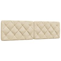 Poduszka na wezgłowie, kremowa, 180 cm, tkanina