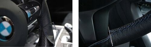 SKÓRZANY POKROWIEC na kierownice SKÓRA nakładka OCHRONNA ZE SKRÓRY OBSZYCIE na Arena.pl