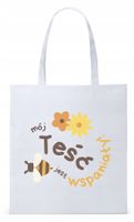 Dla Teścia Taty Prezent Torba Eco Biała Shopper Z Nadrukiem Ze Zdjęciem