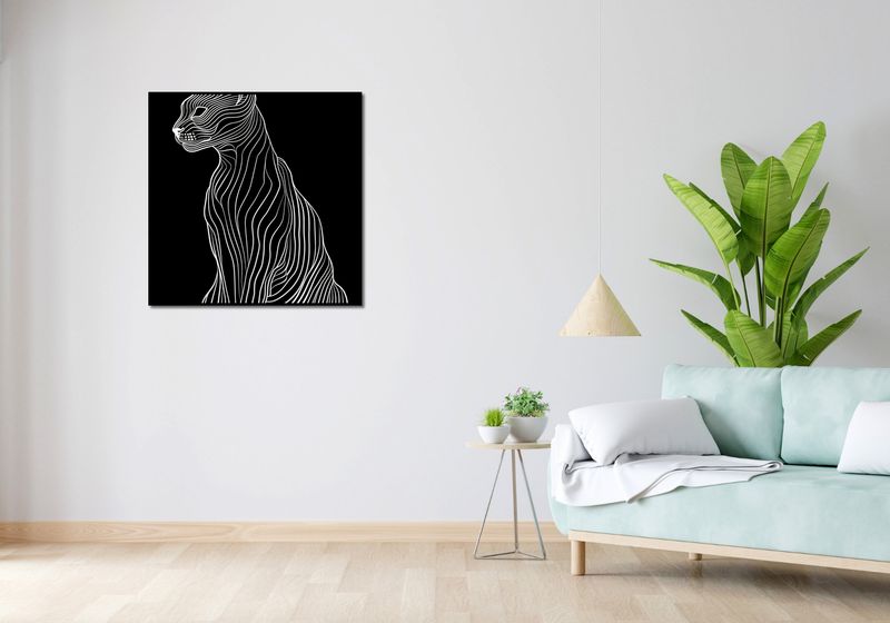 Plakat 80x80cm Minimalny Kontur zdjęcie 4