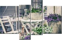 130CM 85 OBRAZ 4 ELEM RELAKS WŚRÓD KWIATÓW ŚCIENNY