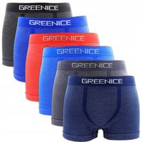 6x BOKSERKI MĘSKIE BAWEŁNIANE MAJTKI ELASTYCZNE BEZSZWOWE GREENICE XL/XXL