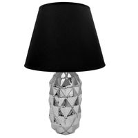 Srebrna lampa stołowa lampka nocna nowoczesna dekoracja do domu biura
