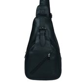 Plecak miejski crossbody damski skórzany czarny