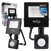 HALOGEN LED z czujnikiem ruchu naświetlacz lampa 10W 4500K ZEWNĘTRZNY