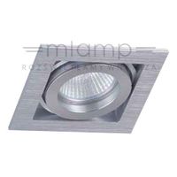 Podtynkowa LAMPA sufitowa Robo I Orlicki Design metalowa OPRAWA wpuszczana oczko kwadratowe aluminium