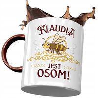 Kubek Bordowy Dla Klaudii Koleżanki Żony Prezent Z Nadrukiem Ze Zdjęciem