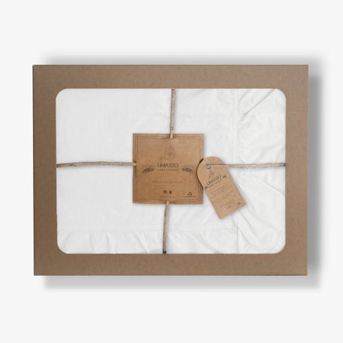 Pościel bawełniana OPTIC WHITE/160x200(P) STONEWASHED na Arena.pl