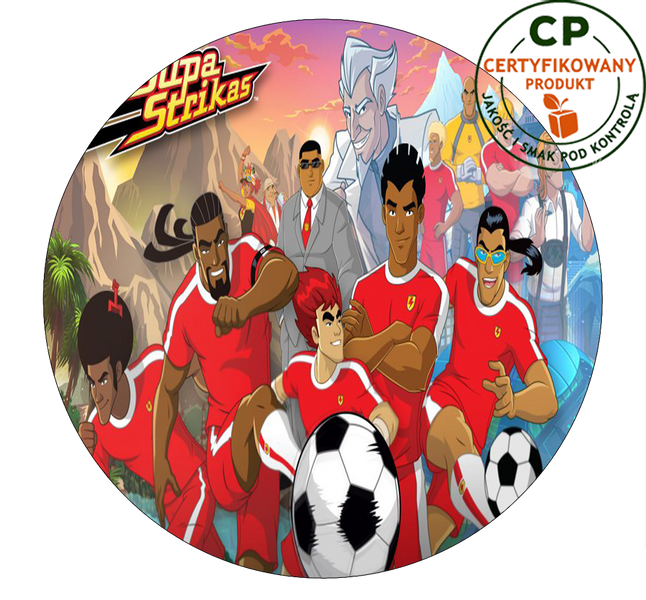 Opłatek na tort Supa Strikas zdjęcie 1