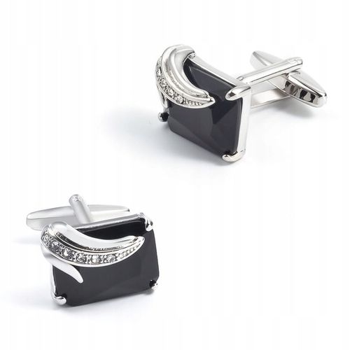 Spinki Do Mankietów Damskie Srebrne Z Cyrkoniami na Arena.pl