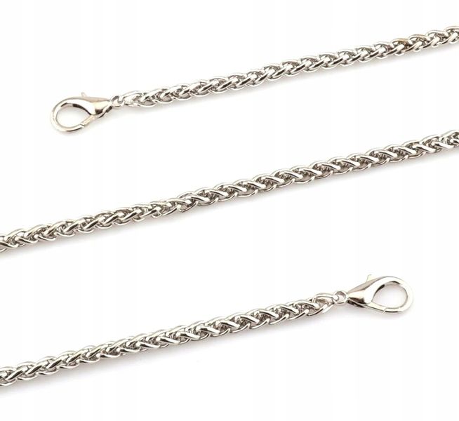 Srebrny Pasek Do Torby Torebki Łańcuch Długi Metal zdjęcie 4