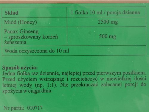 Żeń-szeń miód - Ginseng - 100ml na Arena.pl